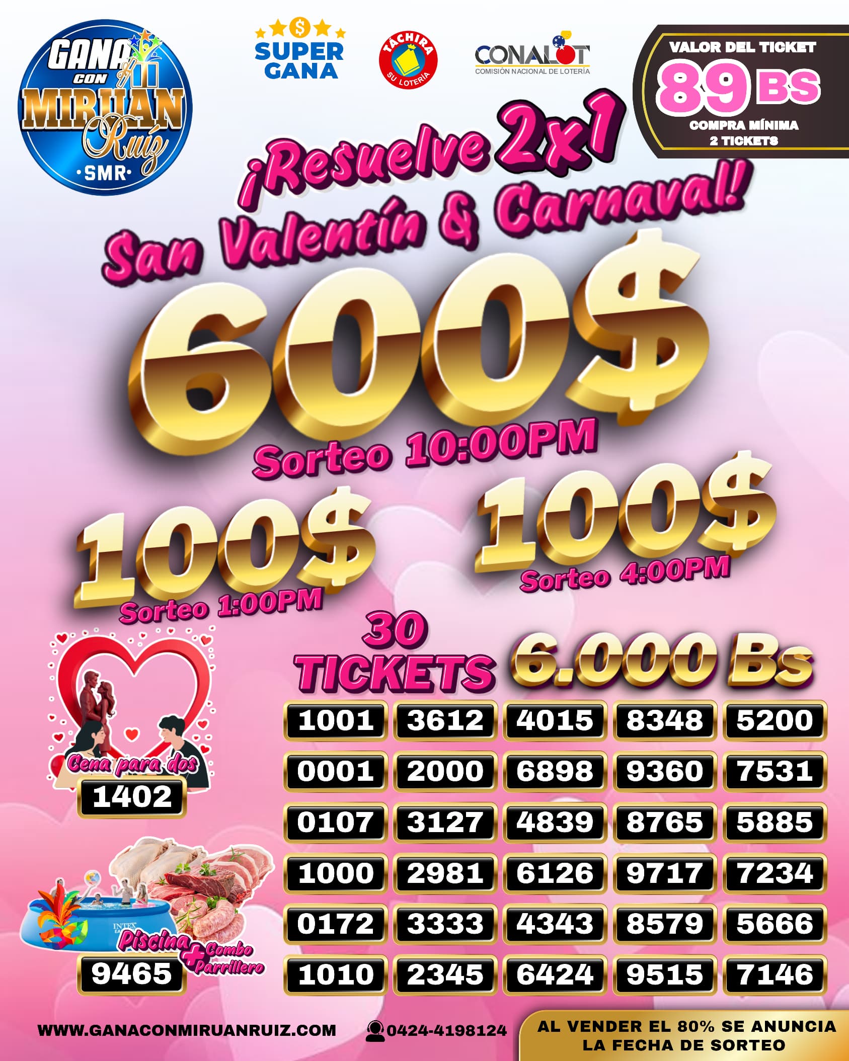 ¡Resuelve 2×1 San Valentín y Carnaval! 