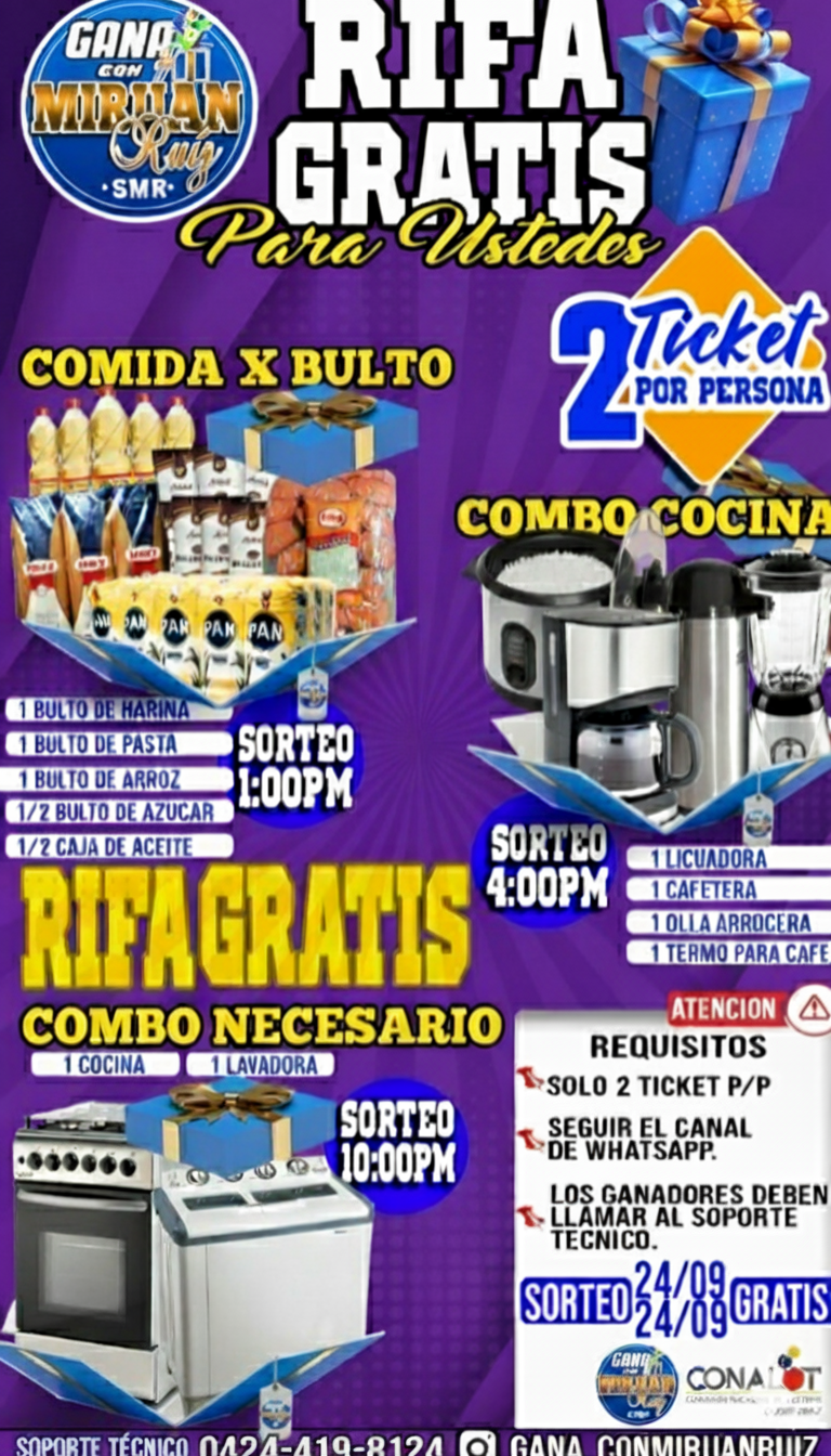 Rifa Gratis para Ustedes 🙌🏻
